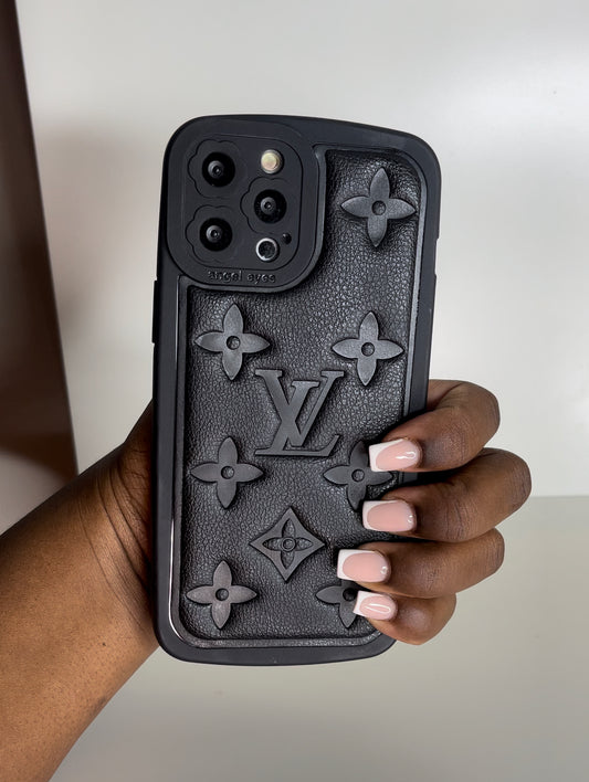 Louis Vuitton Black Logo iPhone Case - Black Phone Cases